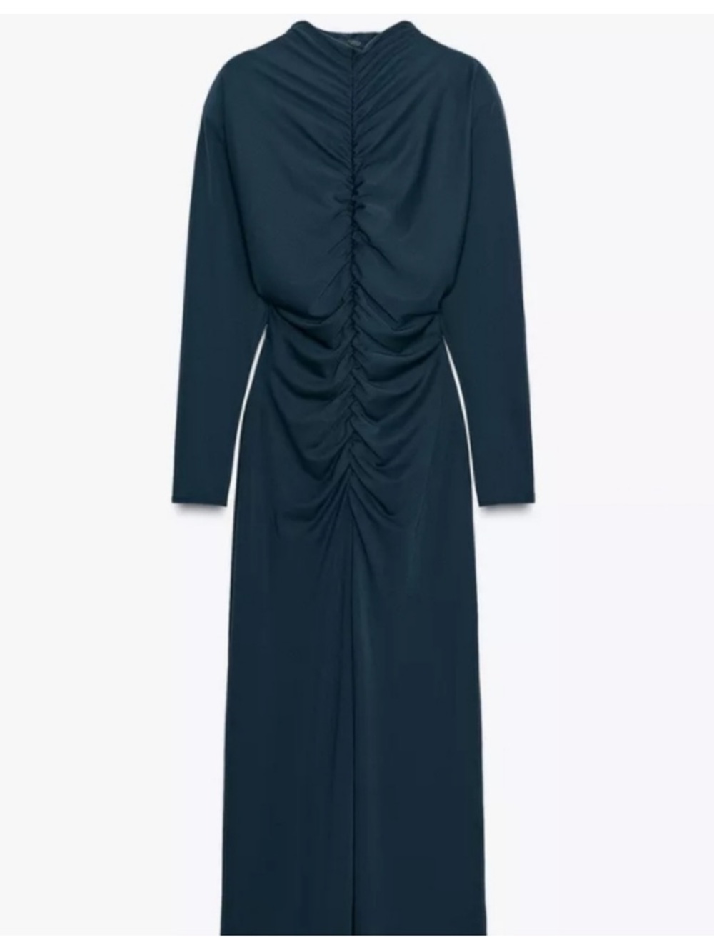 ZARA Long Sleeve Ruched-Back Dress - Never Worn